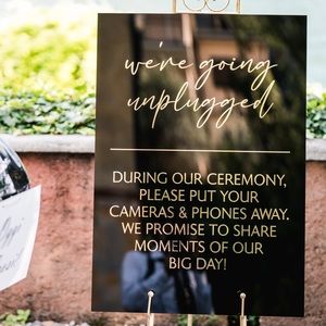 Unplugged Wedding Sign